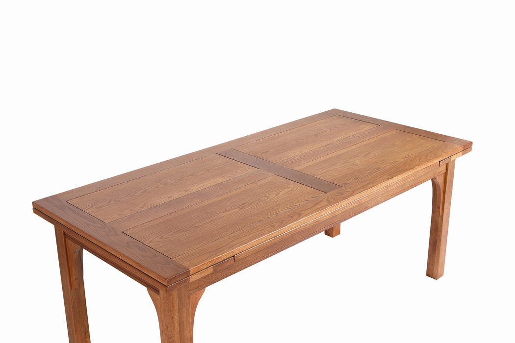 Mission Stow Leaf Table with Solid Oak Slat Back Chairs - Michael's Cherry