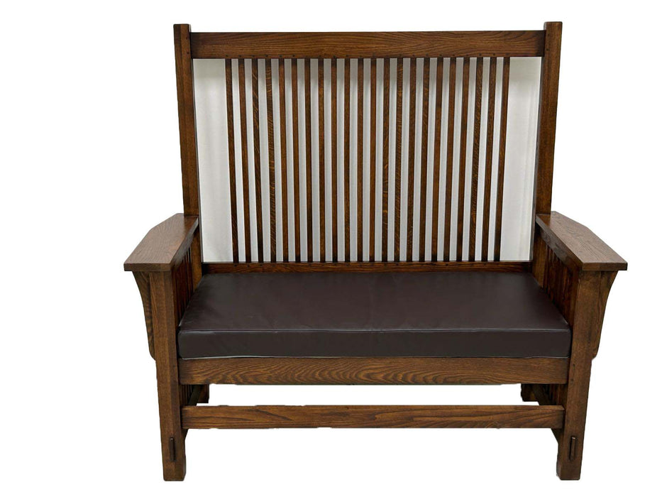 Mission Solid Oak Bench / Settee with Spindles