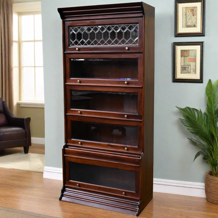 Legacy 5 Stack Barrister Bookcase - Brown Walnut