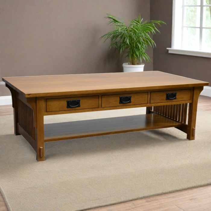 Mission Crofter Style 6 Drawer Coffee Table