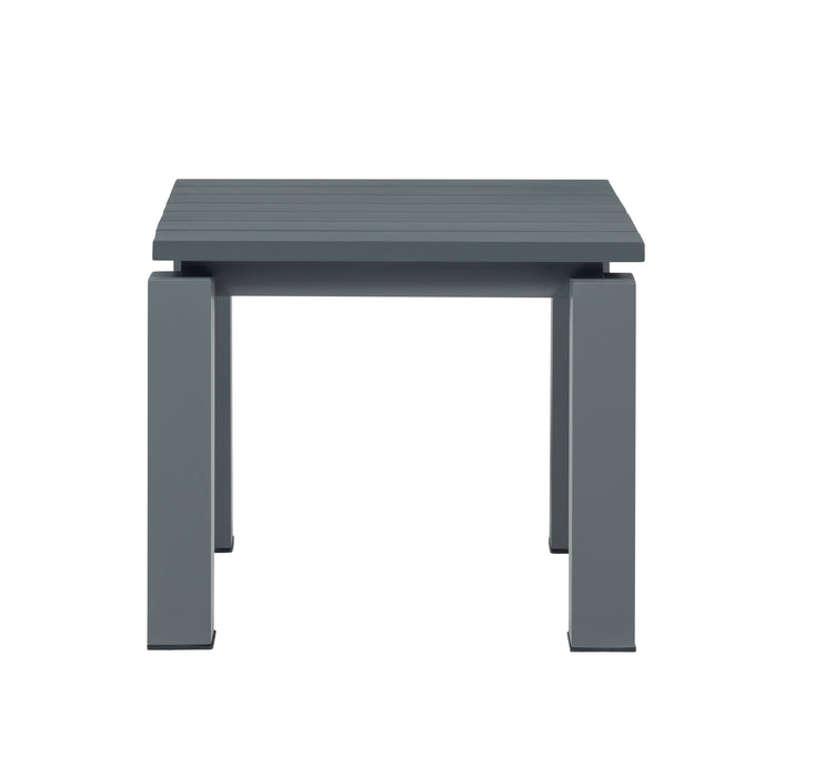 Sardinia Outdoor Aluminum End Table - Gray