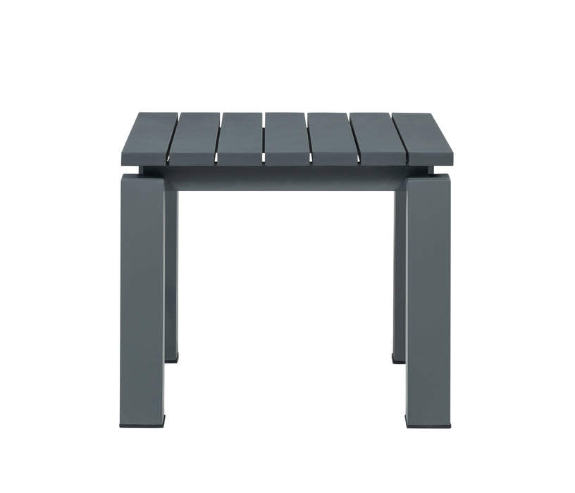 Sardinia Outdoor Aluminum End Table - Gray