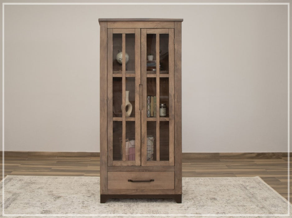 Natural Parota Wood Bookcase Cabinet - 70.75" high