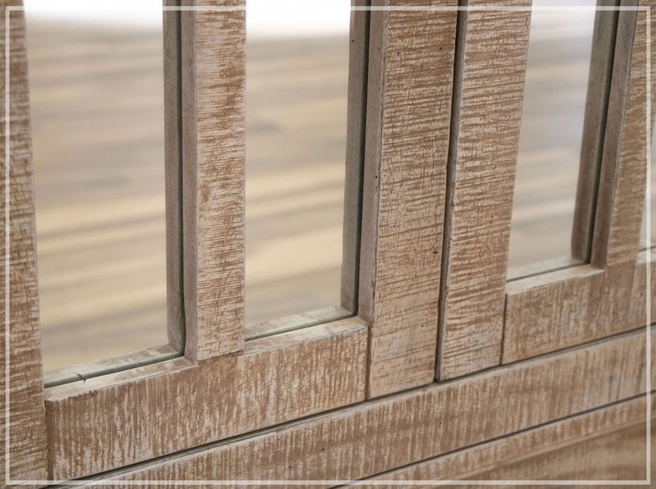 Kilargo Solid Wood & Glass Bookcase / China Cabinet
