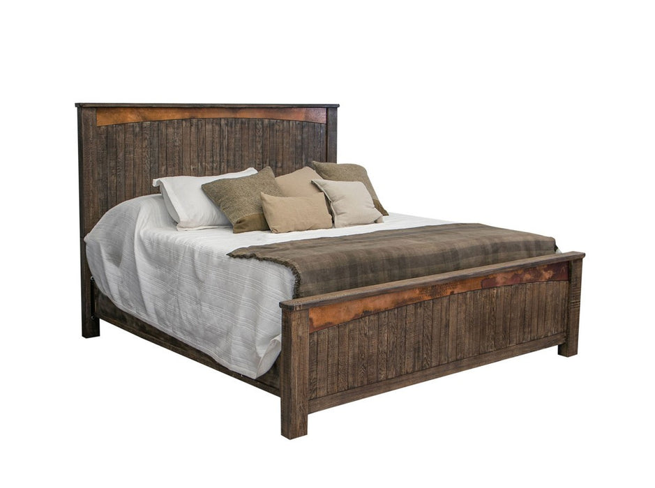 Mystic Solid Wood Bedroom Set with Copper Inlay
