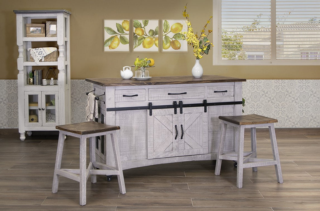 Greenview Kitchen Island - Distressed Gray (options available)
