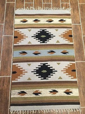 Kil15 3 x 5 Kilim rug - Crafters and Weavers