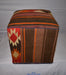 One of a Kind Kilim Rug Pouf Ottoman foot stool - #35 - Crafters and Weavers