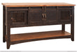 Greenview Sliding Door Console Table - Distressed Black - Crafters and Weavers