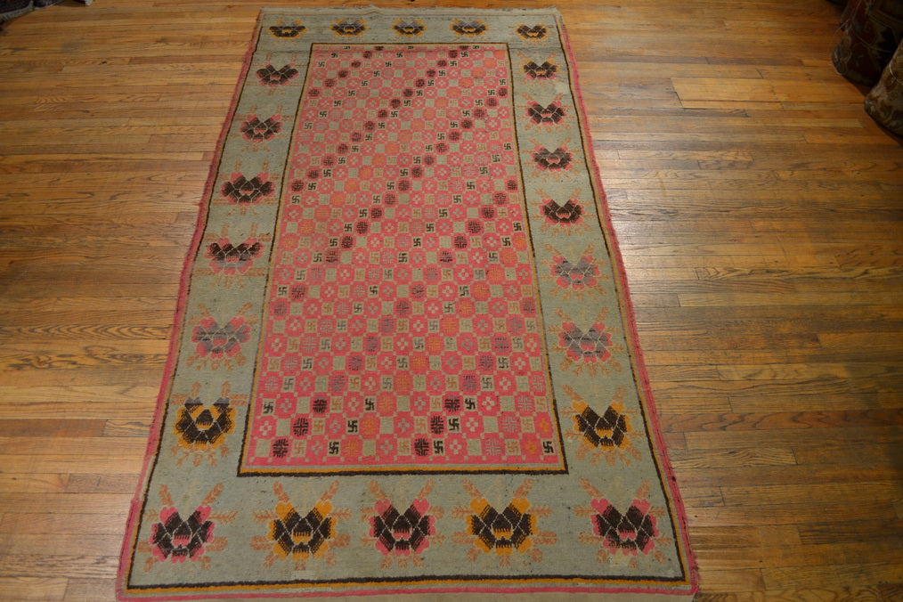 Antique Samarkand / Khotan Oriental Rug 4'11" x 9'3" - Crafters and Weavers