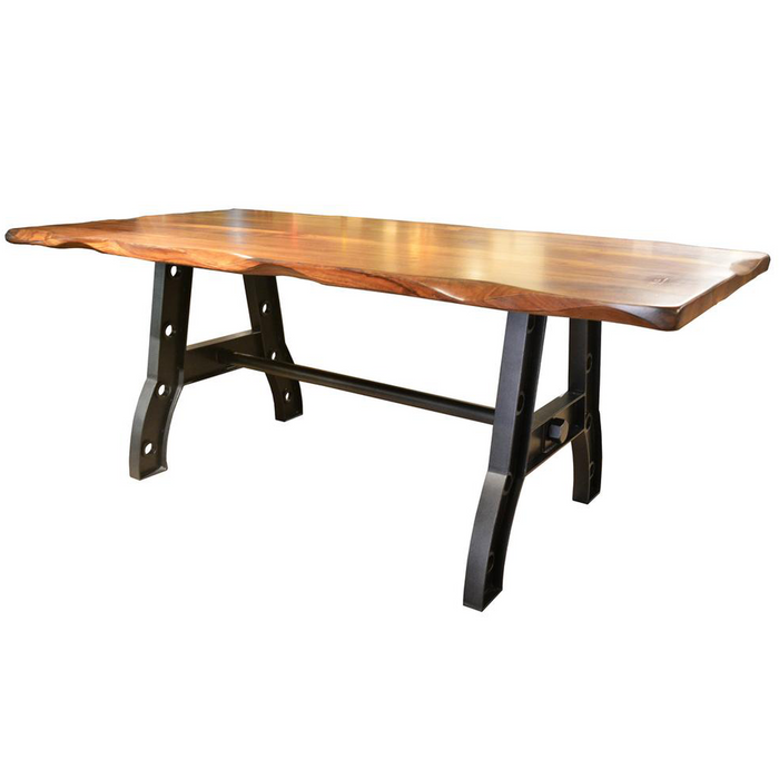 Granville Parota 79" Dining Table - Iron Base - Crafters and Weavers
