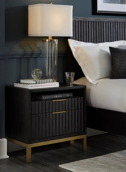 Genovese Modern Bedroom Set - Black and Gold
