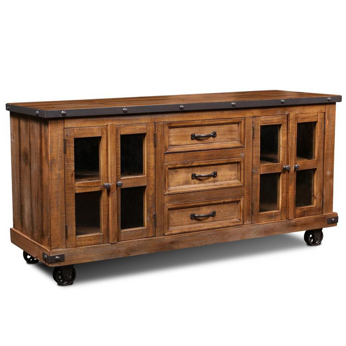 Larson 4 Door 3 Drawer TV Stand - 65" - Crafters and Weavers