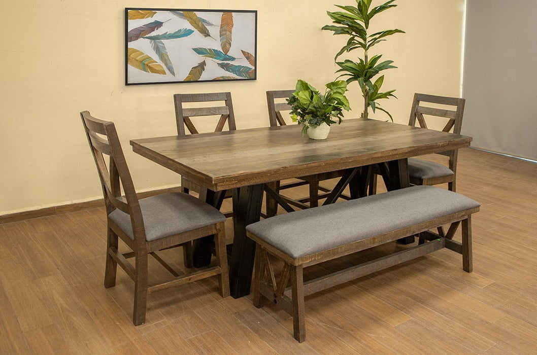 Greenview Loft Solid Wood Dining Table Set (Options Available)