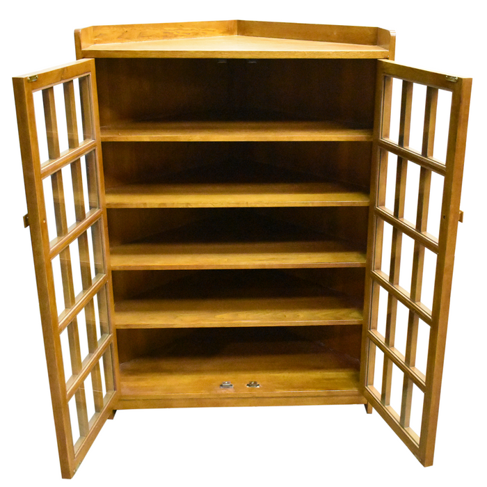 Mission Corner Bookcase - Michael's Cherry - Crafters and Weavers