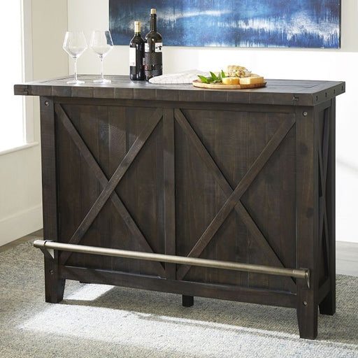 SOLD OUT Oak Park Cross Bar Table and Wine Cabinet - 55"W - Crafters and Weavers