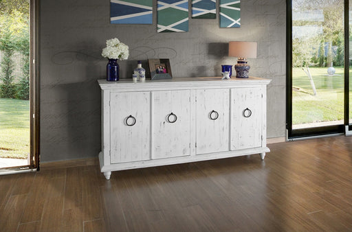 Macao 4 Door Sideboard - White - 73" - Crafters and Weavers