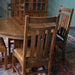 SOLD OUT 2 Leaf Round Dining Table Set w/ 6 Chairs - Golden Brown - Crafters and Weavers