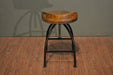 Ashland Low-Back Adjustable Height Bar Stool - Crafters and Weavers