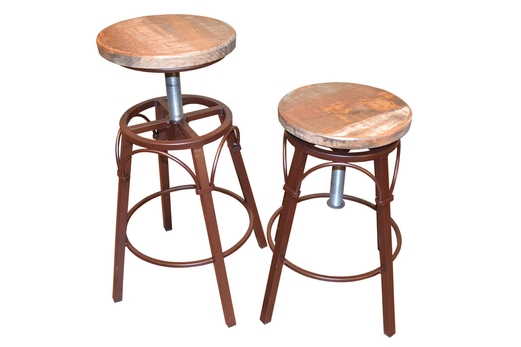 Bayshore Adjustable Height Bar Stool - I - Crafters and Weavers