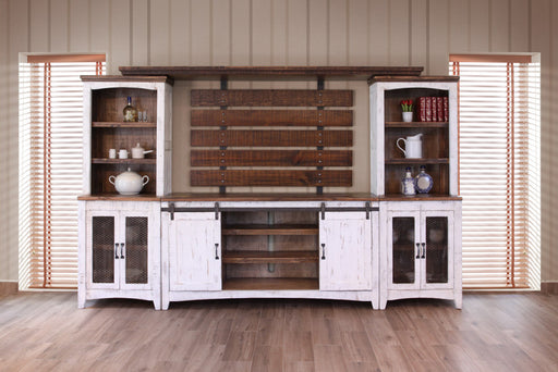Greenview Sliding Door Media Set - Distressed White - Crafters and Weavers