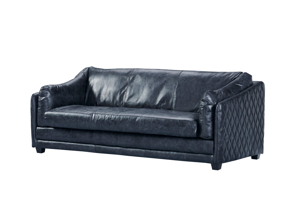 Waco Rustic Modern Sofa - Light Brown Leather
