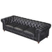 Century Chesterfield Sofa - Slate Leather - Crafters and Weavers