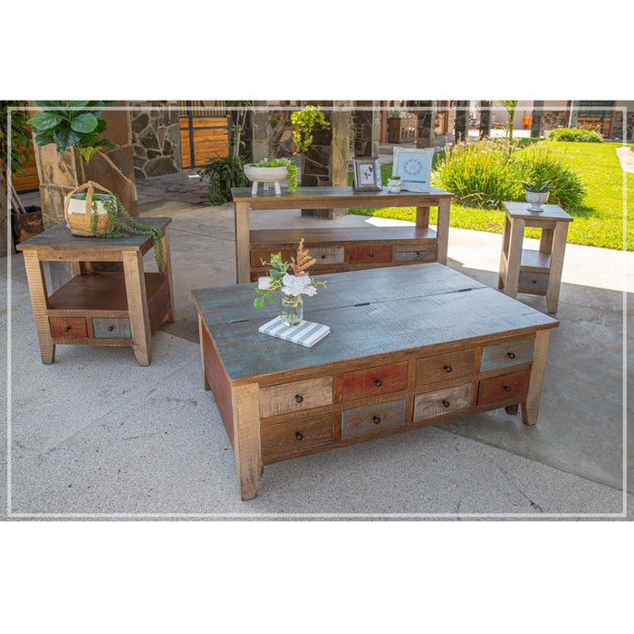 Bayshore Solid Pine Multi-Drawer Living Room Table Set