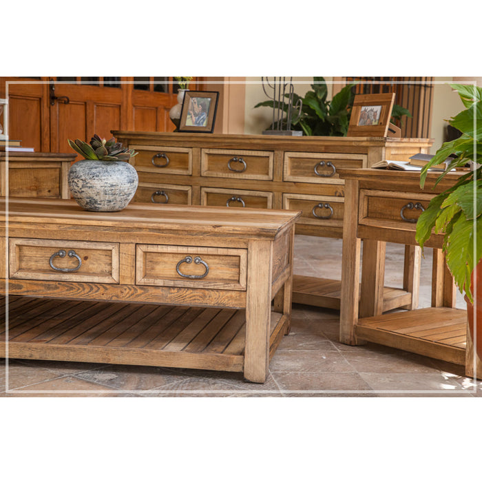Westwood Solid Pine Rustic Living Room Table Set