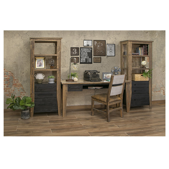 Agave Rustic Industrial Solid Wood Two Drawer Desk