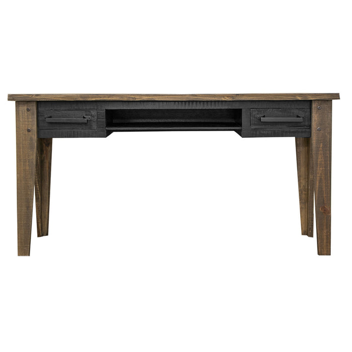 Agave Rustic Industrial Solid Wood Two Drawer Desk