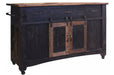 PREORDER Greenview Kitchen Island - Distressed Black - Crafters and Weavers