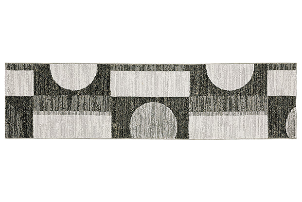 Flourish Contemporary Rug - Black / Gray / Off-White