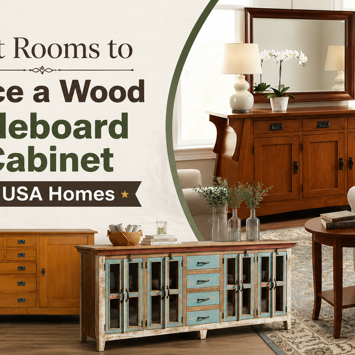 Best Rooms to Place a Wood Sideboard Cabinet in USA Homes