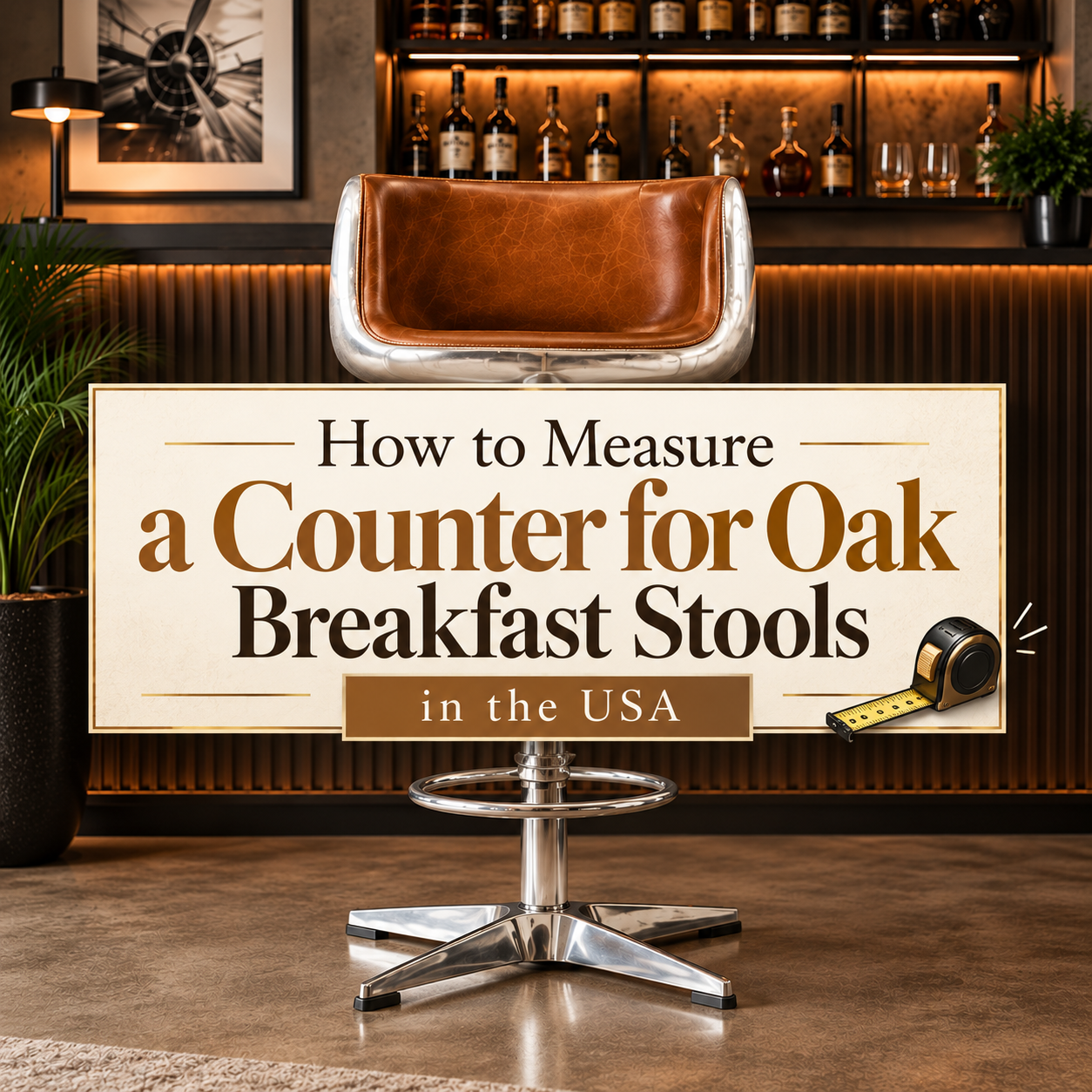 How to Measure a Counter for Oak Breakfast Stools | USA Guide