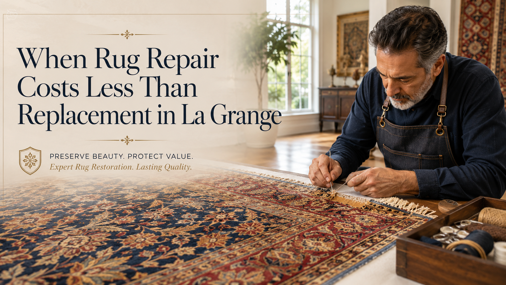 When Rug Repair Costs Less Than Replacement in La Grange