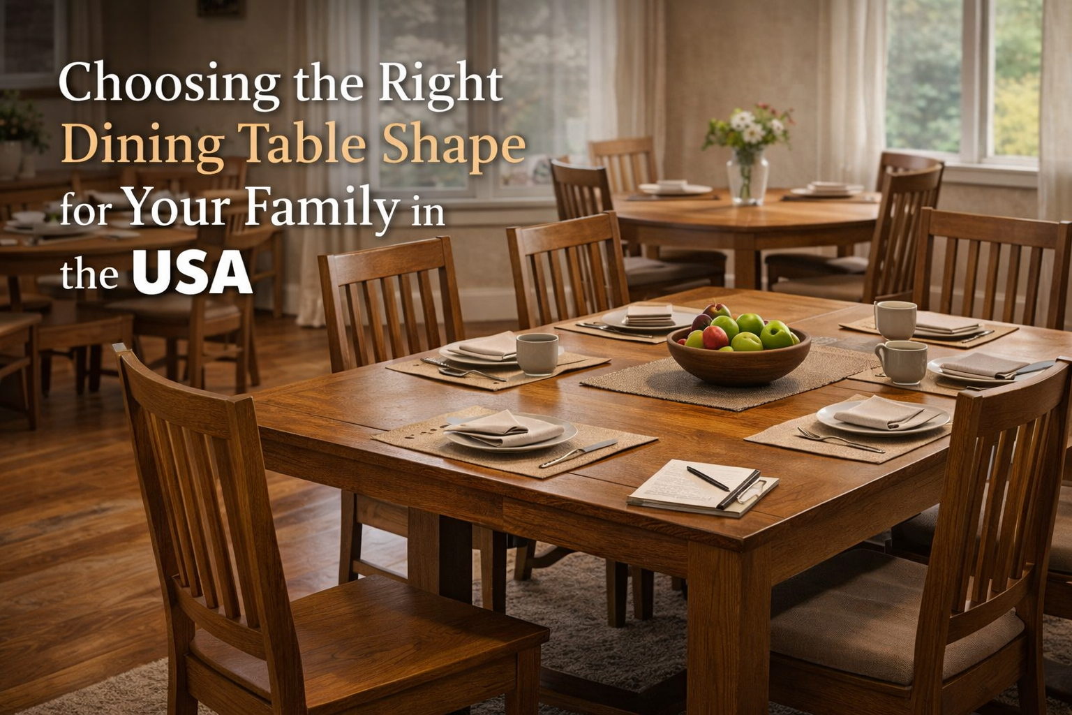 Choosing the Right Dining Table Shape for Your Family in the USA