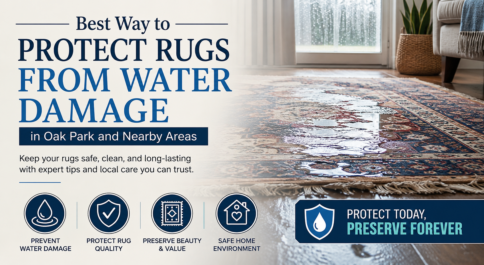 Best Way to Protect Rugs From Water Damage in Oak Park and Nearby Areas