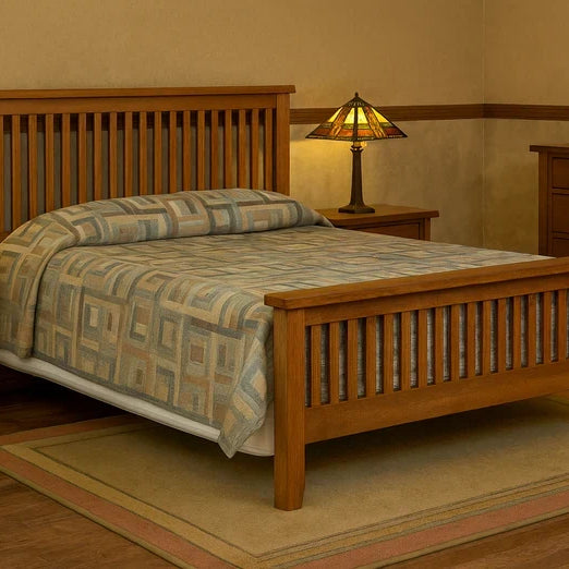 Crafting the Ultimate Bedroom Sanctuary: The Mission Oak Slat Bed in Michaels Cherry