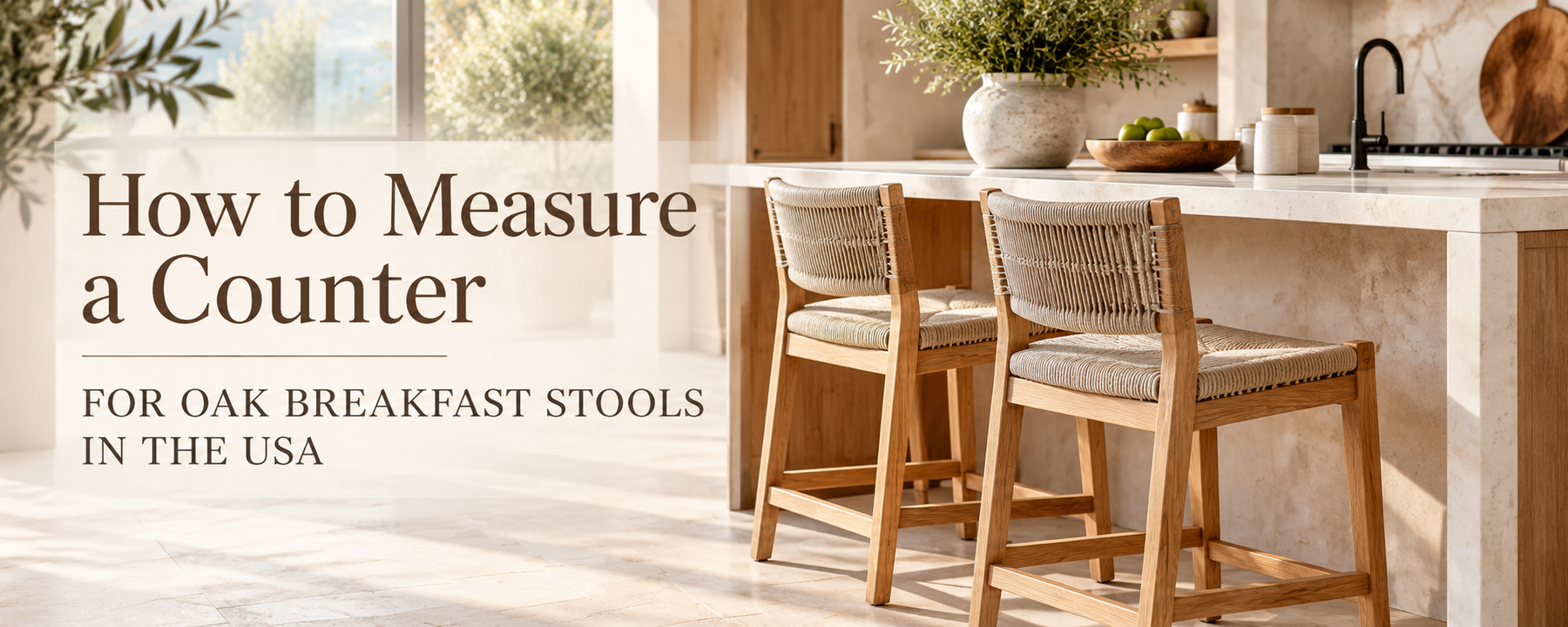 How to Measure a Counter for Oak Breakfast Stools in the USA