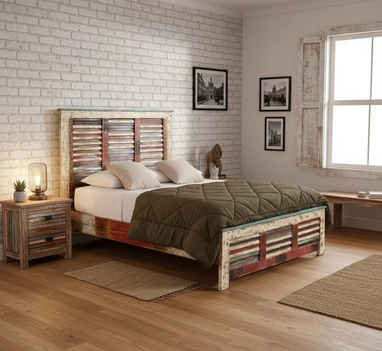Bring Coastal Charm Home: The La Boca Shutter Bed in Queen