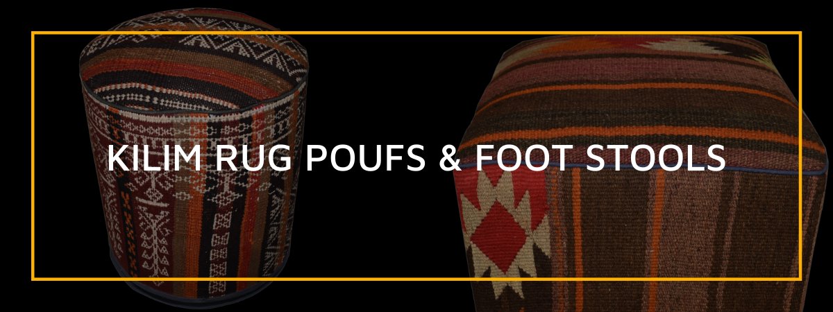 Kilim Rug Poufs and Foot Stools