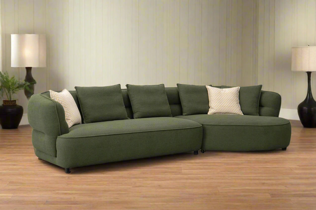 Aurora Collection Modern Upholstered Sectional Sofa – 133"