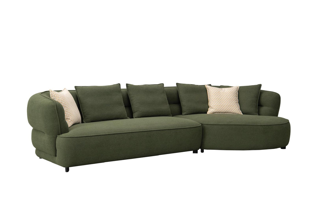 Aurora Collection Modern Upholstered Sectional Sofa – 133"