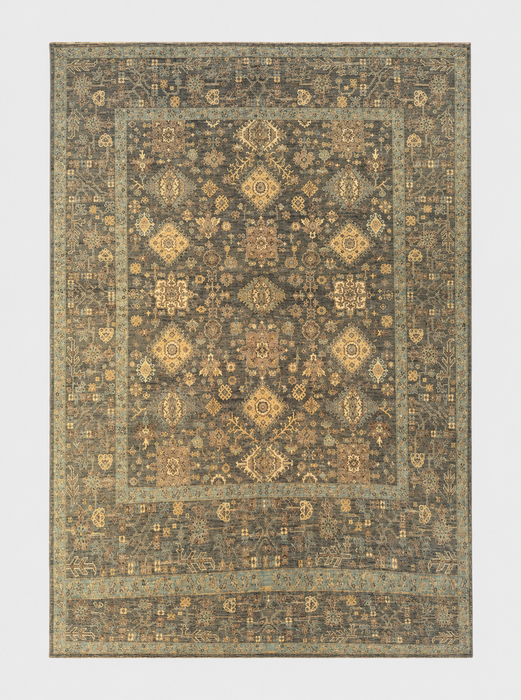 Hand-Knotted Vegetable Dye Agra Rug from Pakistan, 8' 3" x 10' 6"