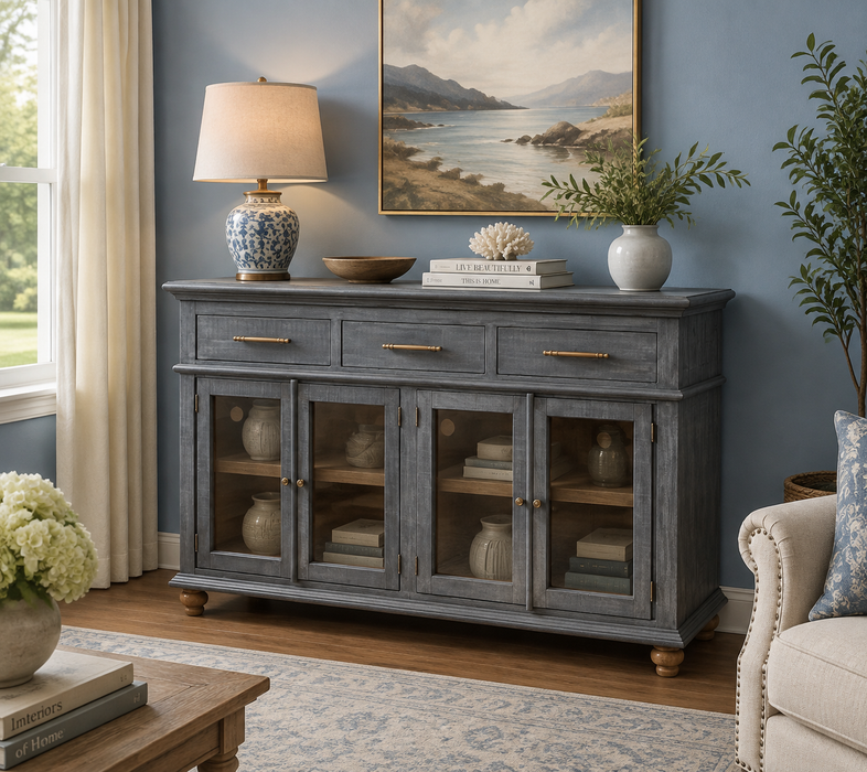 Valeria 3 Drawer 4 Door Console