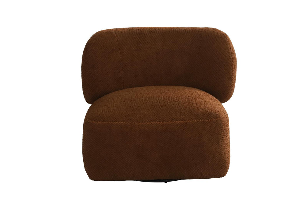 Forma Mid-Century Modern Swivel Livingroom Chair - Brown