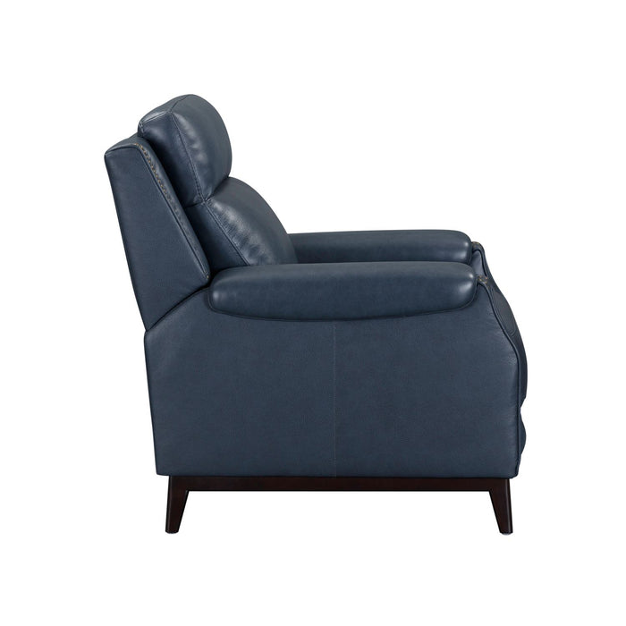 Echelon Collection Genuine Leather Recliner Chair - Navy Blue