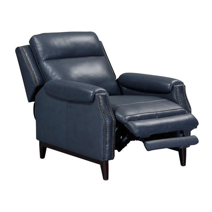 Echelon Collection Genuine Leather Recliner Chair - Navy Blue