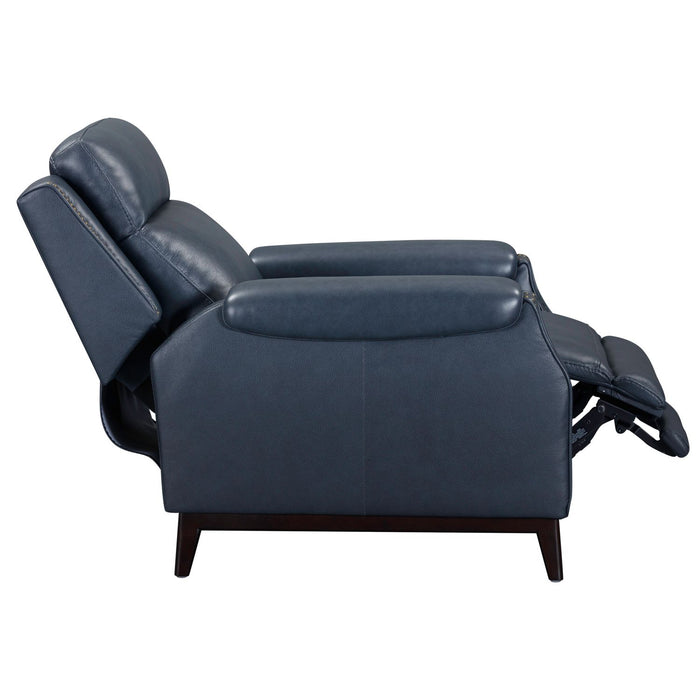 Echelon Collection Genuine Leather Recliner Chair - Navy Blue